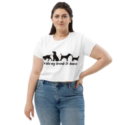 Can I take my hounds to Heaven? Women's Crop Tee