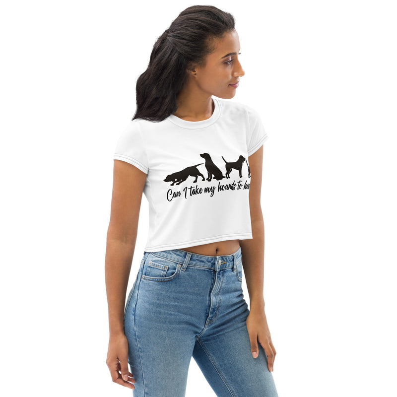 Can I take my hounds to Heaven? Women's Crop Tee